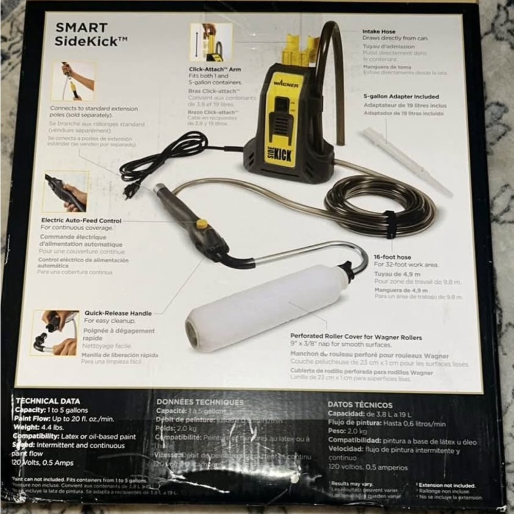 Wagner SMART SideKick Paint Roller Sprayer - Yellow/Black